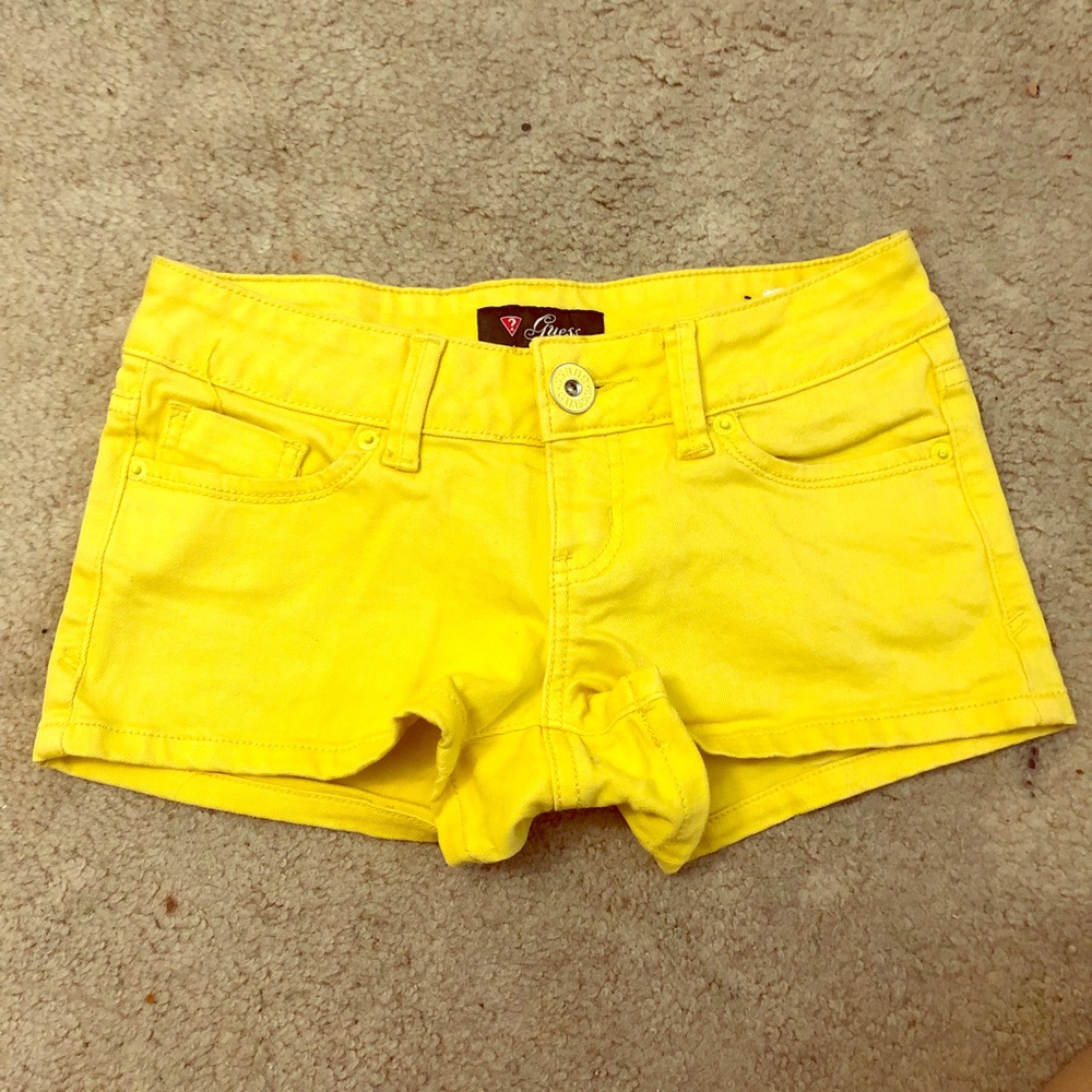 Guess yellow shorts